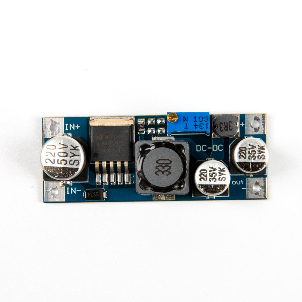 Понижающий преобразователь напряжения LM2596S-ADJ, синий